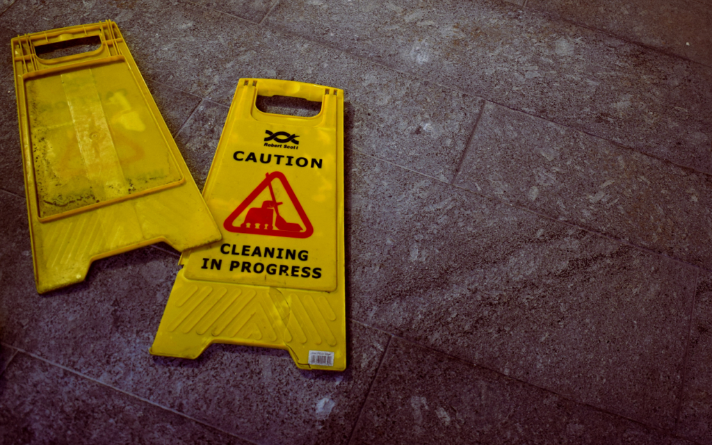 Caution: Wet Floor Sign Boards are Must During Cleaning